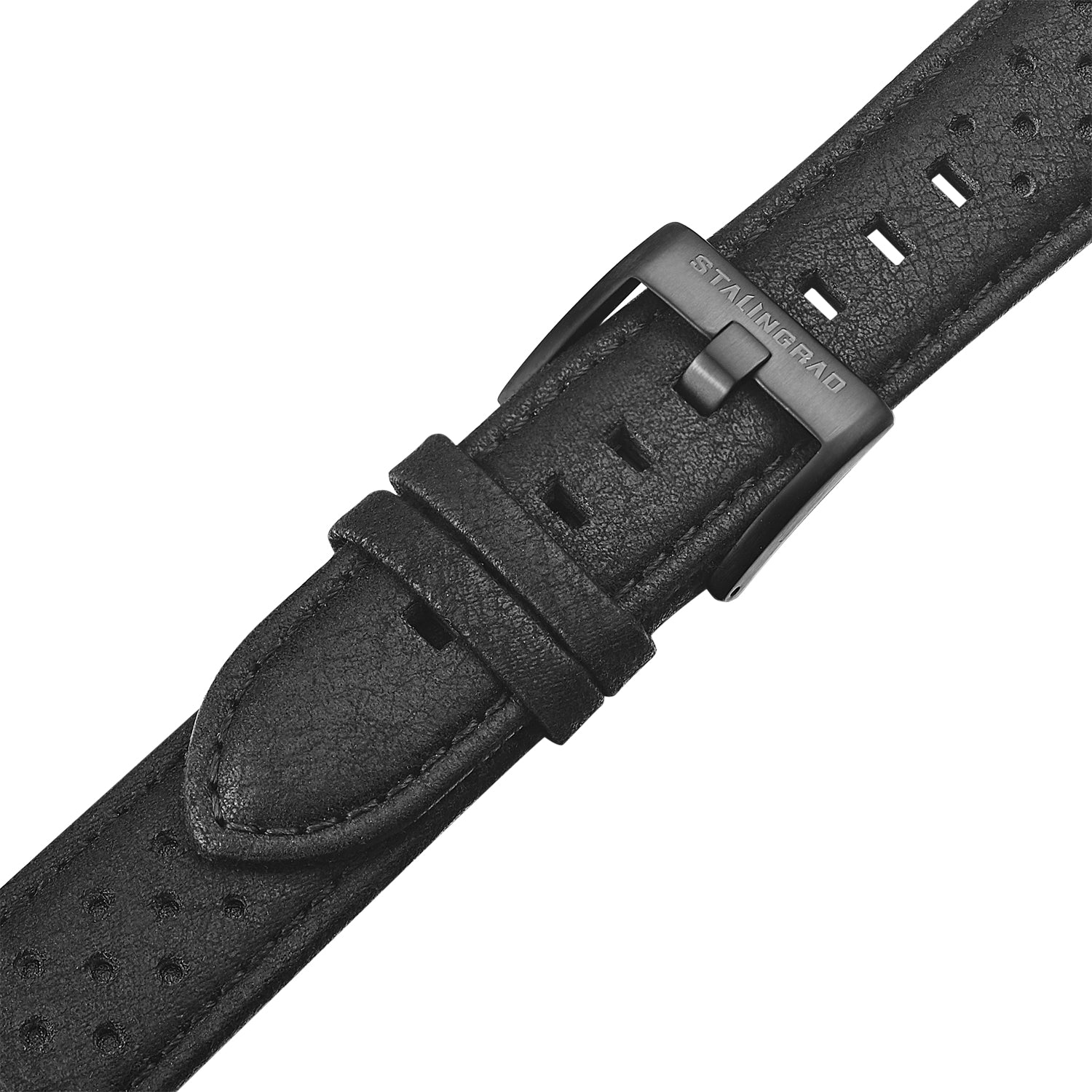 Stalingrad Red Army, black watch Strap with black buckle on a white background